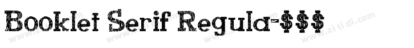 Booklet Serif Regula字体转换